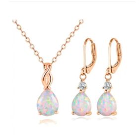 Simple Gold Plated Drop Shaped Earrings (Option: Set)