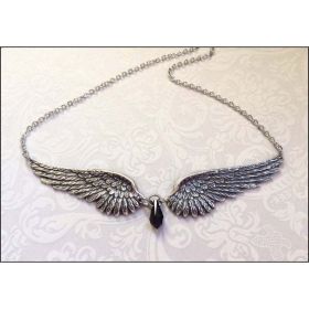 Vintage Angel Wings Feather Choke Necklace (Option: Style 1)