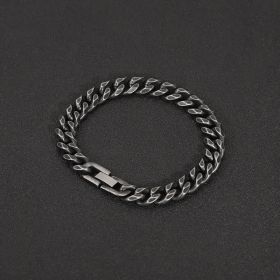 Men's And Women's Fashionable Minimalist Stainless Steel Bracelet (Option: 10mm-18cm)