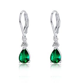 Light Luxury Water Drop Copper Zircon Earrings Female Temperament High Sense (Option: Style 3-Copper Inlaid Zircon)
