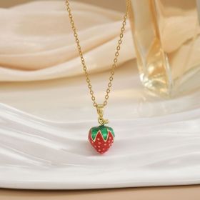 Women's Fashion Trendy Strawberry Cute Necklace (Option: Women-A)