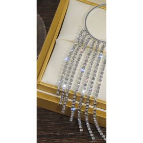 Fashionable And Simple Long Tassel Earrings (Option: New Silver Right)