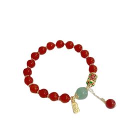 Literature And Art Retro Chinese Red Agate Bracelet (Option: Red agate)