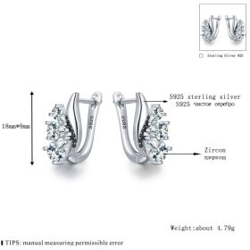 Classic Wings Shape Women's Drop-shaped Zircon (Option: Black)