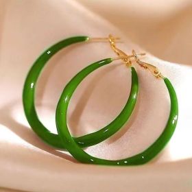 Special-interest Design Mild Luxury Retro Red Oil-spot Glaze Simple Bracelet Earrings (Option: Green)