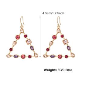 Fashion Colorful Rhinestone Special-shaped Earrings (Option: NCE05353color)