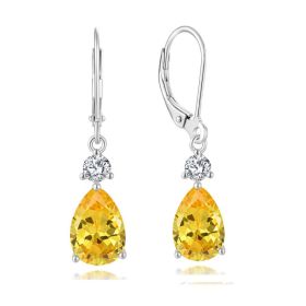 Light Luxury Water Drop Copper Zircon Earrings Female Temperament High Sense (Option: Style 6-Copper Inlaid Zircon)