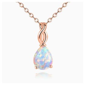 Simple Gold Plated Drop Shaped Earrings (Option: Rose gold)