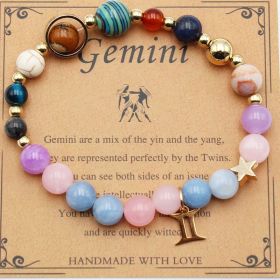 Eight Planets 12 Constellation Bracelet Morgan Stone Beaded Bracelet (Option: Gemini)
