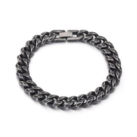Men's And Women's Fashionable Minimalist Stainless Steel Bracelet (Option: Silver-18cm)