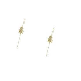 Glistening Ear Wrap Crawler Zircon Earrings Piercing Earrings Premium Earrings (Option: K-Gold-A pair)