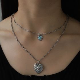 Twin Love Peach Necklace And Earrings Suite Car Accessories (Option: DNXN04765color)