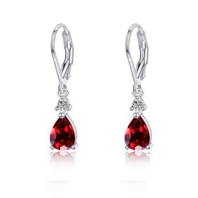 Light Luxury Water Drop Copper Zircon Earrings Female Temperament High Sense (Option: Style 2-Copper Inlaid Zircon)