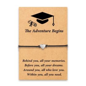 New Creative Simple Card Bracelet Wax Thread Weaving (Option: Heart The Adventure Begins)