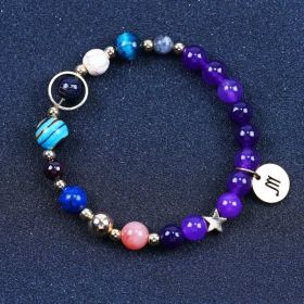 Twelve Constellations Bracelets Amethyst Blue San Constellation Lettering (Option: Scorpio)