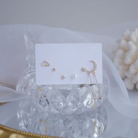 Xingyue Water Drop Long Asymmetrical Earrings (Option: Gold)