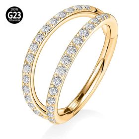 Ear Studs Piercing Nose Ring (Option: Gold-1x8mm)