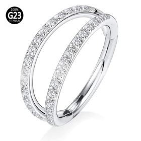 Ear Studs Piercing Nose Ring (Option: Silver-1x8mm)