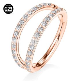 Ear Studs Piercing Nose Ring (Option: Rose Gold-1x8mm)